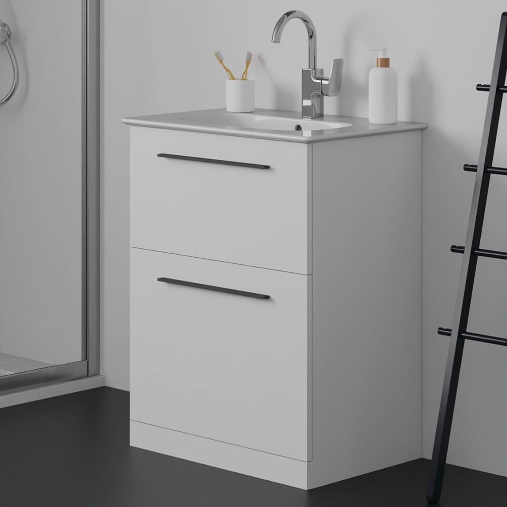 Lifestyle image of Ideal Standard i.life A 600mm Matt White Basin Vanity Unit